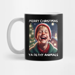 Funny Christmas Home Alone Filthy Animals Mug